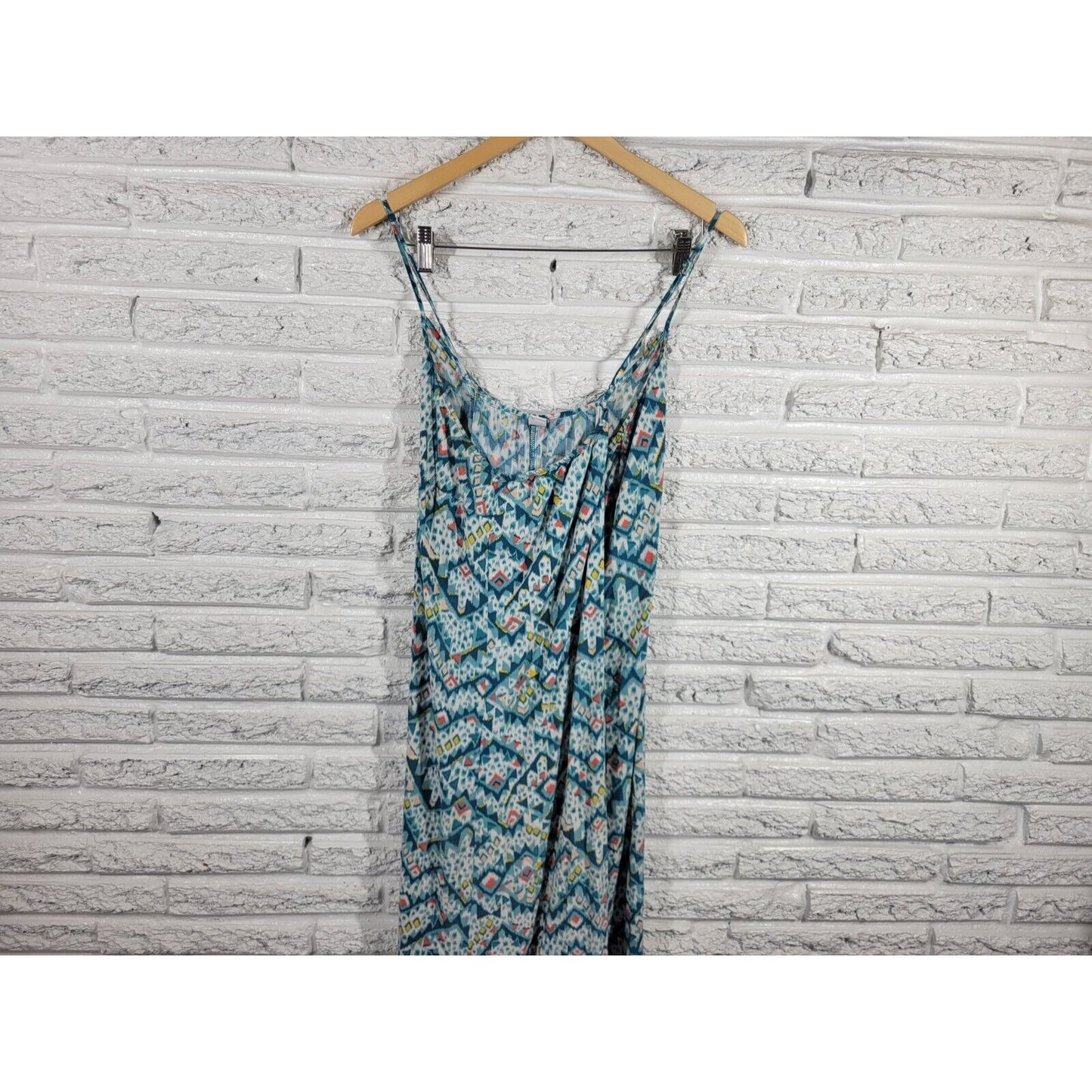 Old Navy Womens Dress XXL Tall Plus Slip Midi Adjustable Spaghetti Blue Rayon