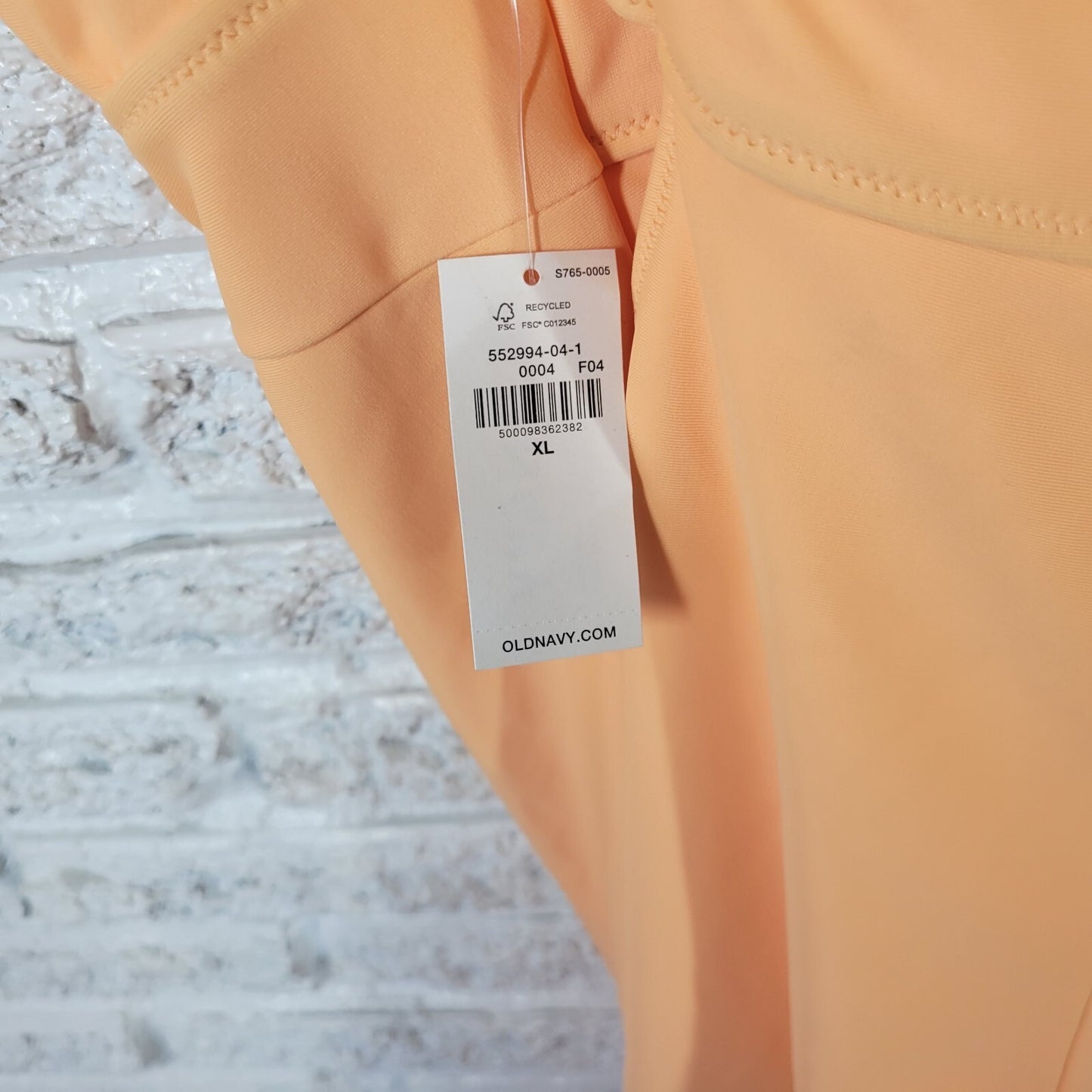 Old Navy Womens Swimsuit Extra Large One Piece Orange Lined Criss Cross Bra Pads