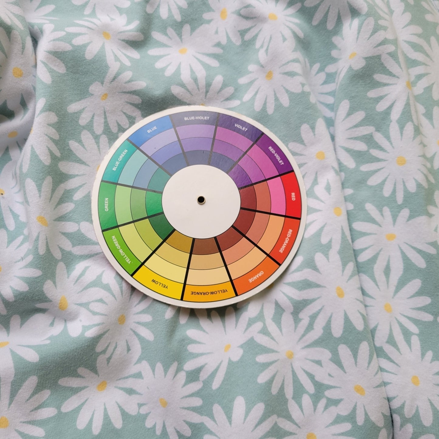 Denim Co Women Top 2X Plus Tee Short Sleeve Blue Daisies Cotton Blend Knit Comfy