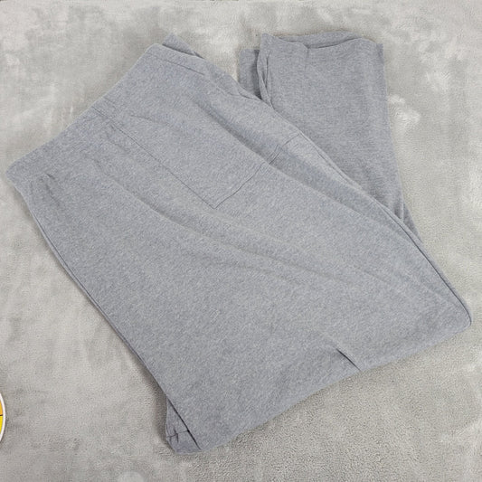 Roamans Womens Pants 6X Plus Pull On Gray Cotton Blend Comfort Waist Pockets