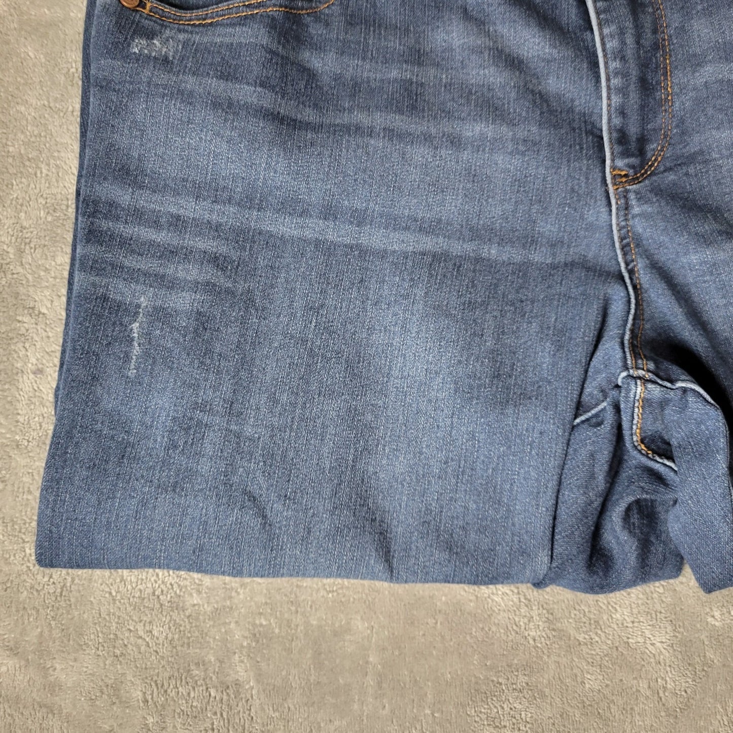 Democracy Womens Jeans 20W Plus Absolution Cropped Dark Blue Denim Tapered Zip