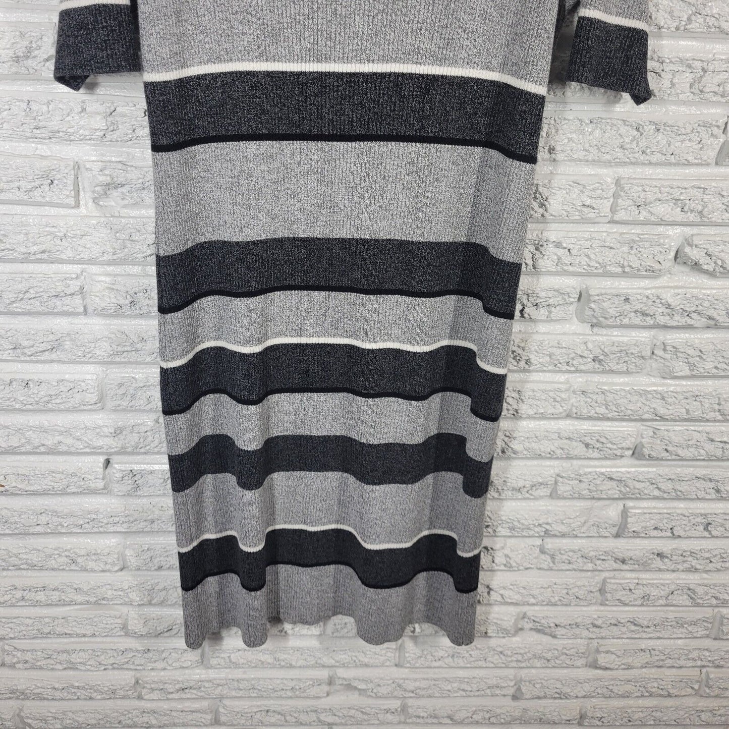 Cato Est 1946 Womens Dress Extra Large Sweater Gray Stripe Pullover Comfy Casual