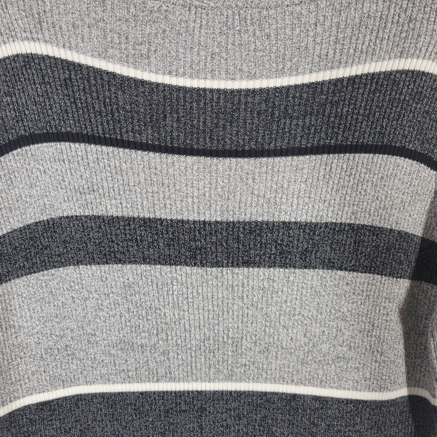Cato Est 1946 Womens Dress Extra Large Sweater Gray Stripe Pullover Comfy Casual