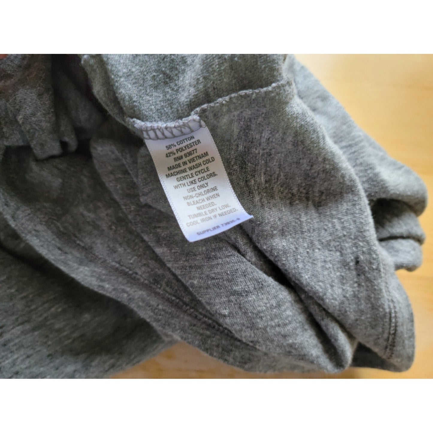 Ana Womens Top 3X Plus Tee Long Sleeve Gray Cotton Blend Pullover Casual Comfy
