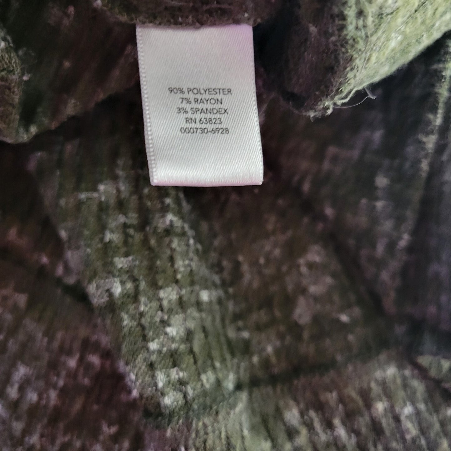 CJ Banks Womens Sweater 1X Plus Green Ribbed Poly Blend Soft Casual Deco Buttons