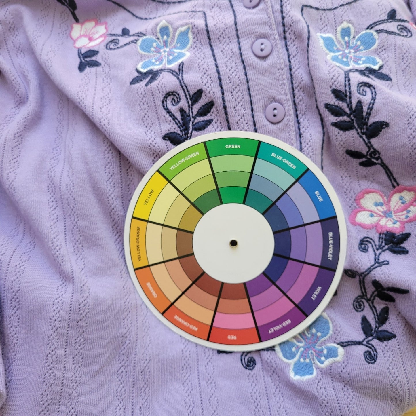 Woman Within Women Top 2X Plus Knit Short Sleeve Purple Embroidered Eyelet Comfy