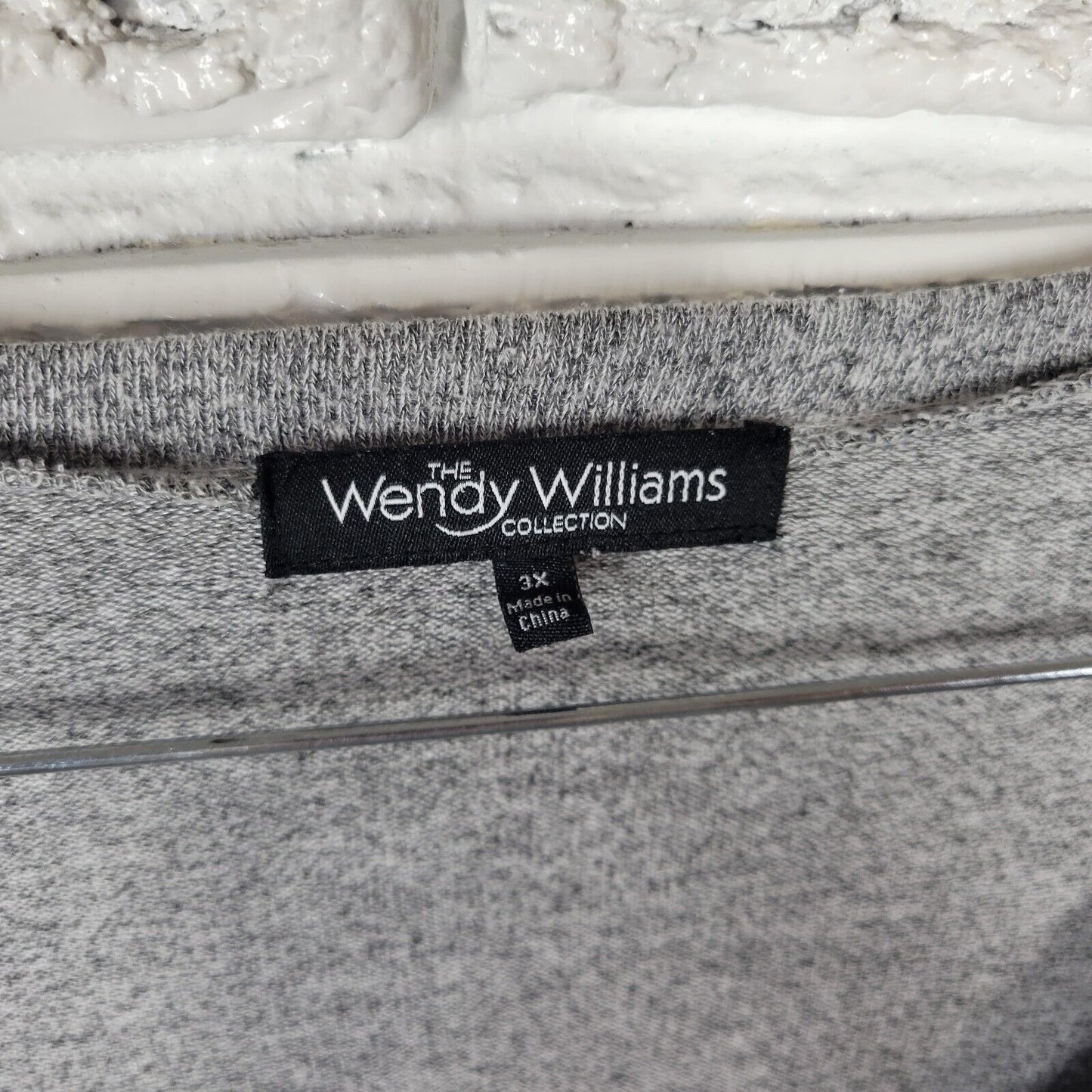Wendy Williams Womens Sweatshirt 3X Pajama Knit Gray Sunday Lightweight Lounge