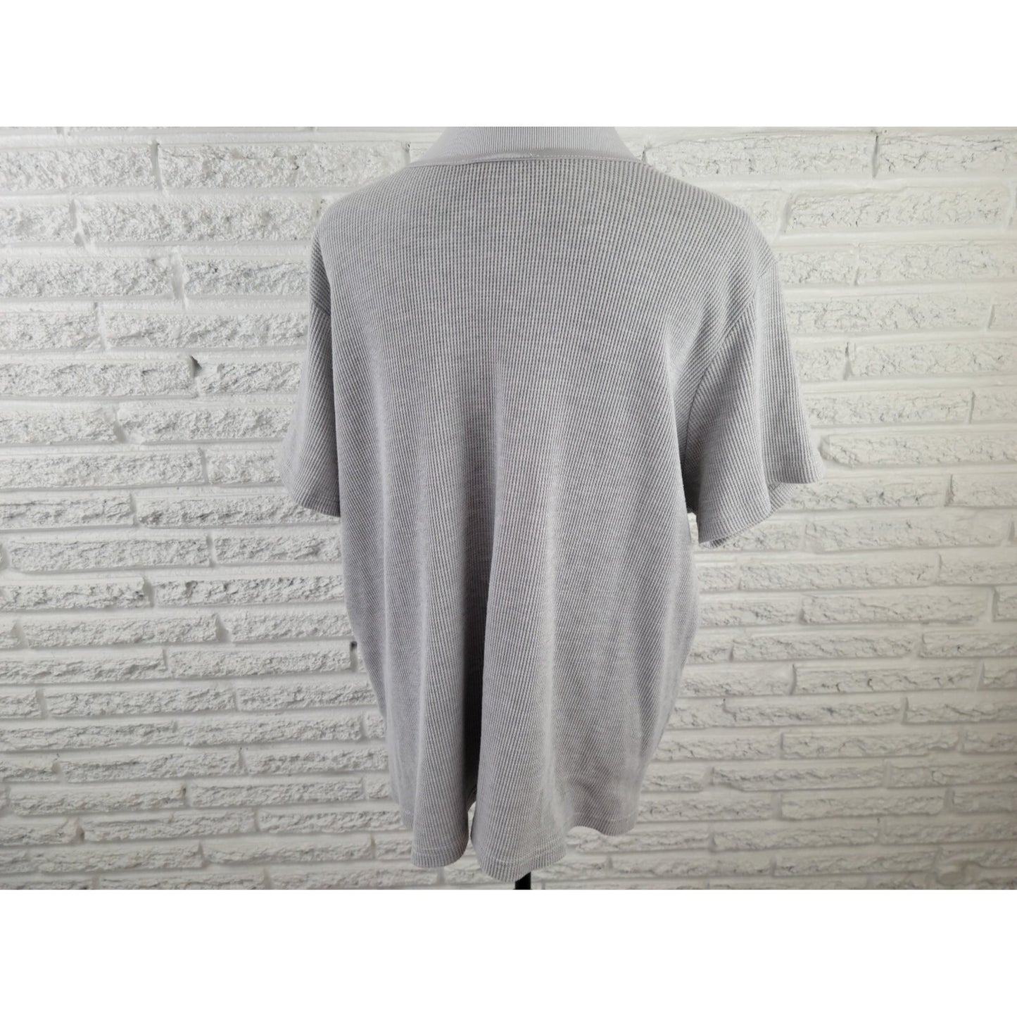 Woman Within Womens Top 2X Plus Short Sleeve Pullover Solid Gray Stretchy Casual