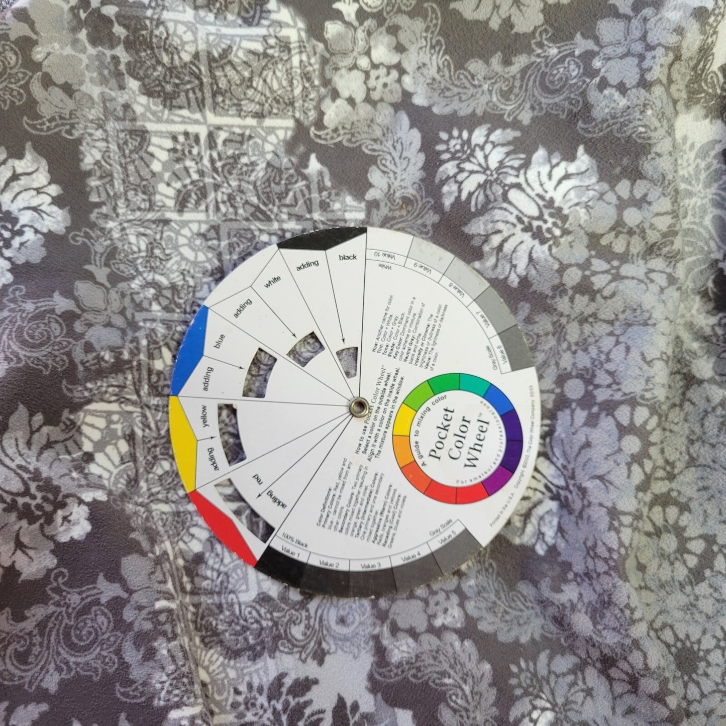 Ruby Rd Women Sweater 1X Plus 3/4 Sleeve Gray White Floral Cowl Soft Lightweight