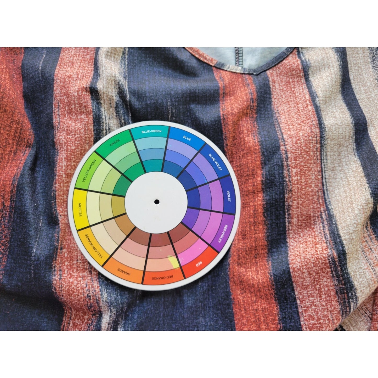 Emery Rose Women Top 1XL Plus Tee Cap Sleeve Poly Blend Earth Tones Brown Stripe