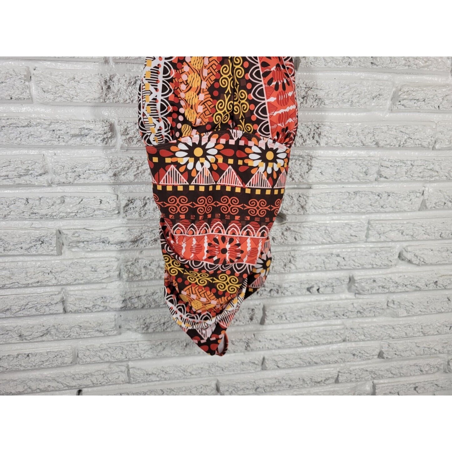 Suzanne Betro Womens Swimsuit Extra Large XL One Piece Criss Cross Halter Orange