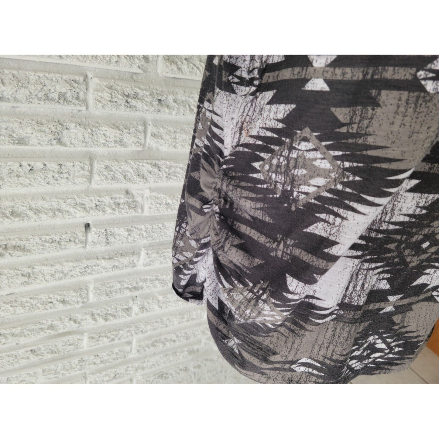 Cato Womens Top 18W 20W Plus Short Sleeve Pullover Studded Black Geometric