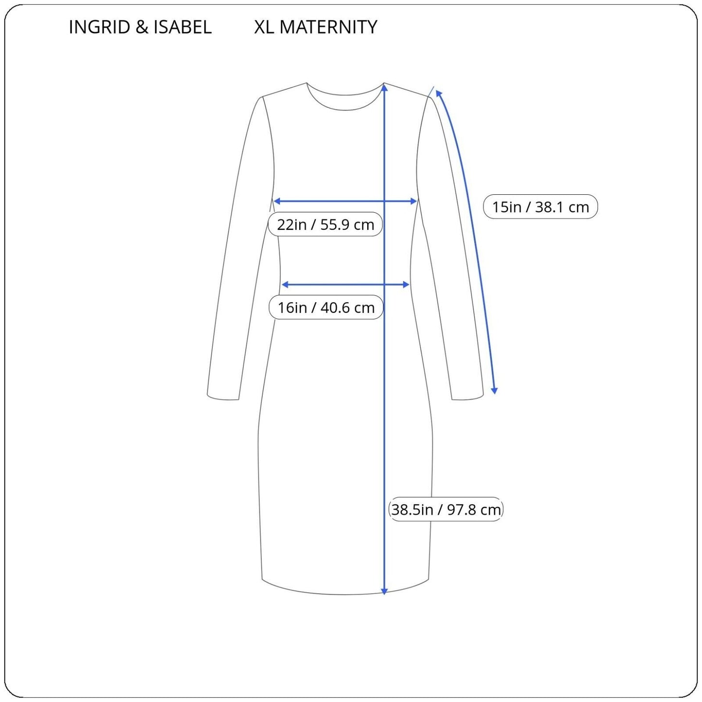 Ingrid Isabel Womens Maternity Dress Extra Large XL3/4 Sleeve Brown Rayon Casual