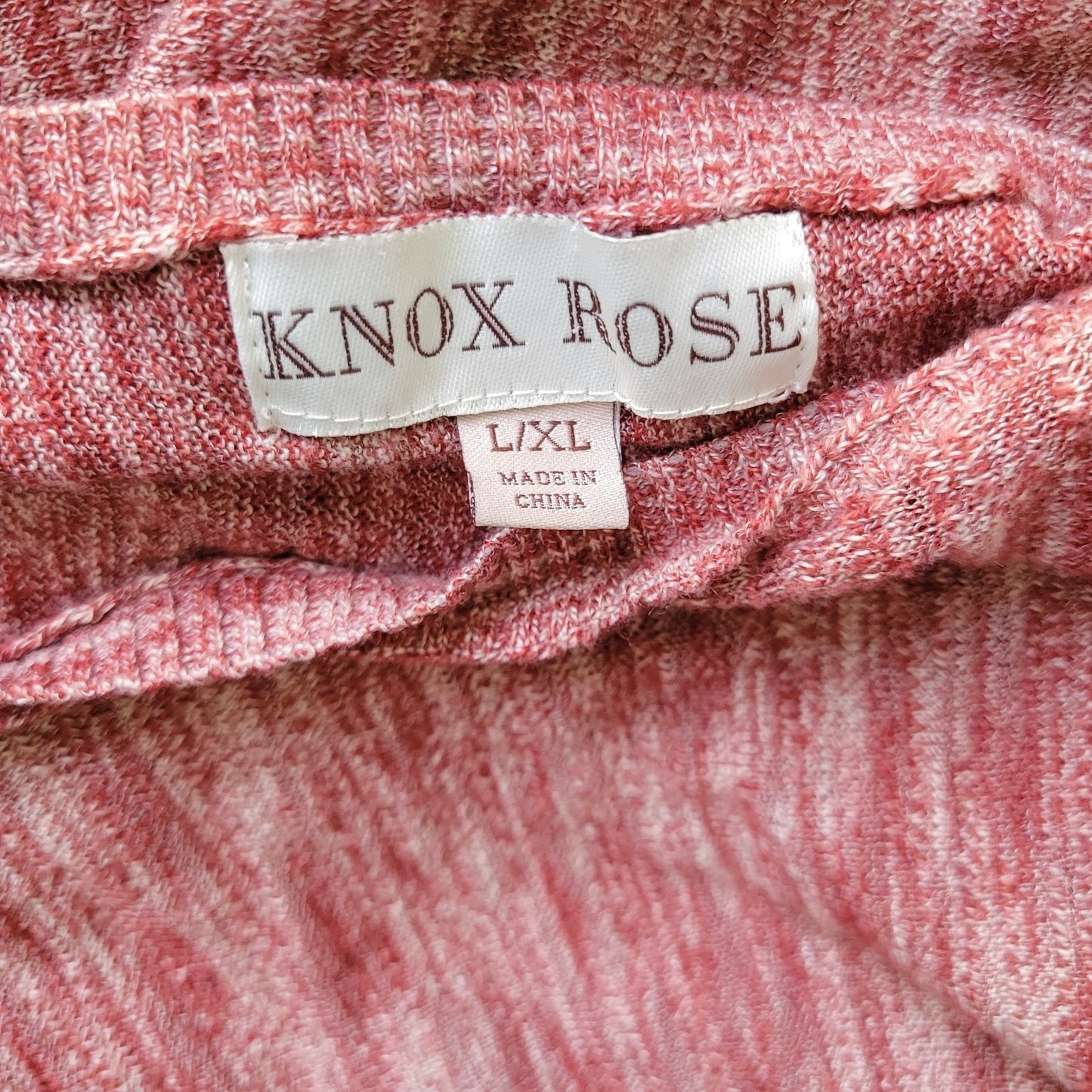 Knox Rose Women Sweater L XL Oversized Open Sides Brown Marled Poncho Poly Blend