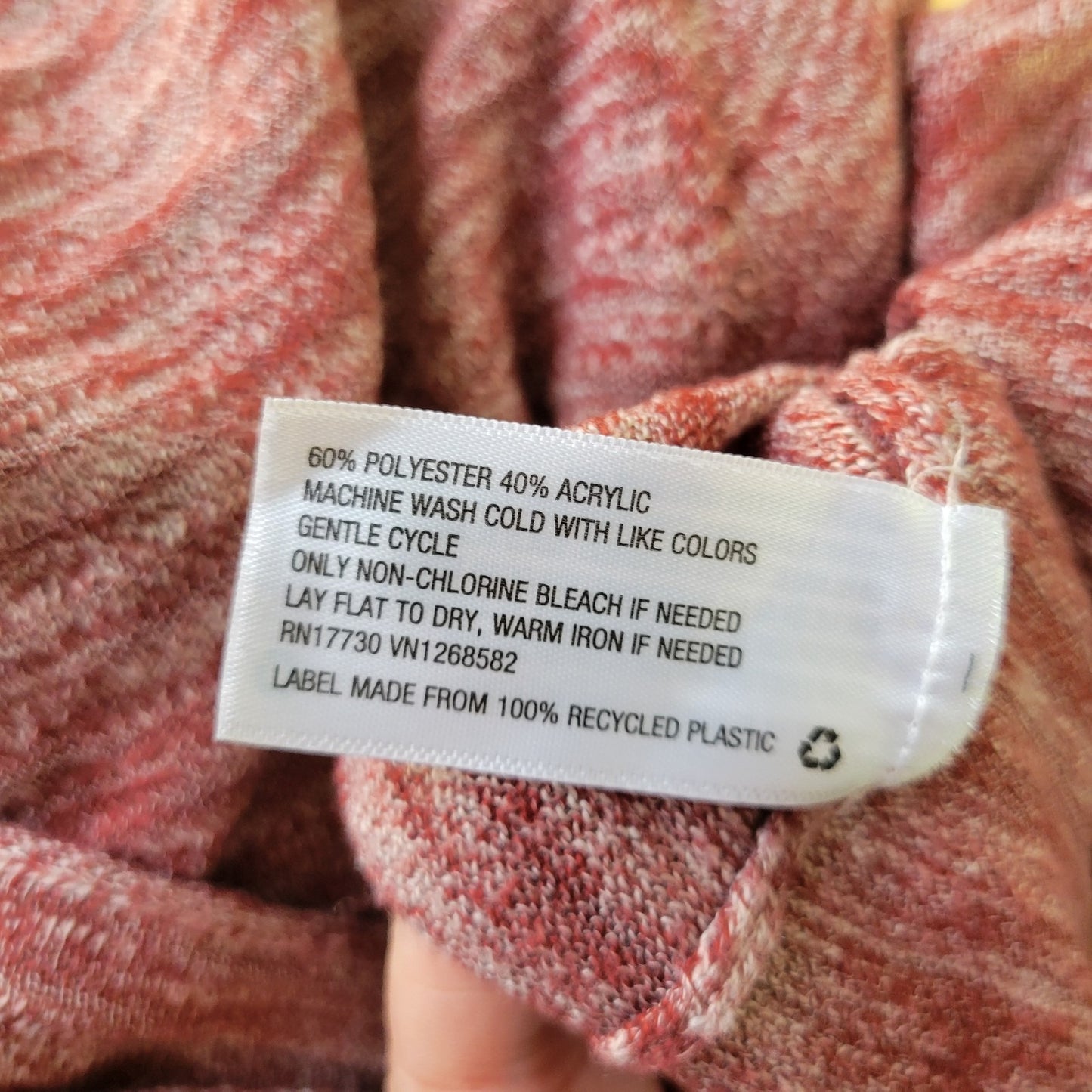 Knox Rose Women Sweater L XL Oversized Open Sides Brown Marled Poncho Poly Blend