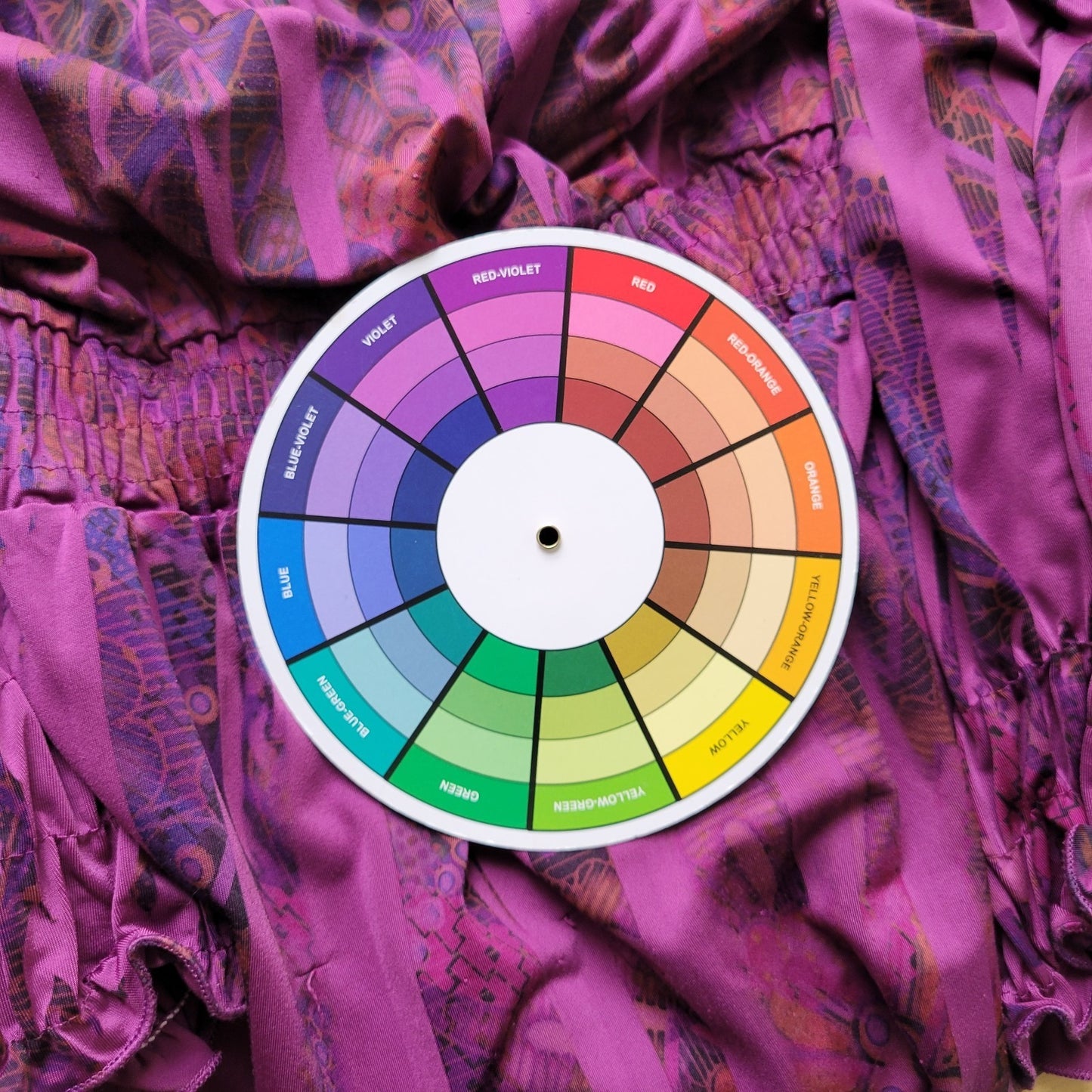 Live Let Live Womens Top XL Tunic Cinched 3/4 Sleeve Purple Laser Cut Shark Bite