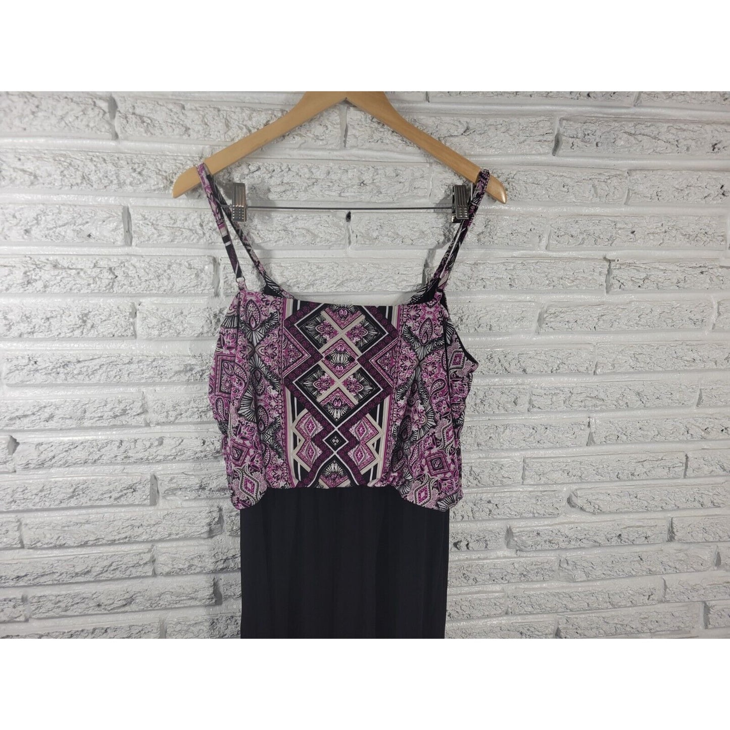 Style Co Womens Dress XL Mini Slip Adjustable Spaghetti Casual Purple Geometric