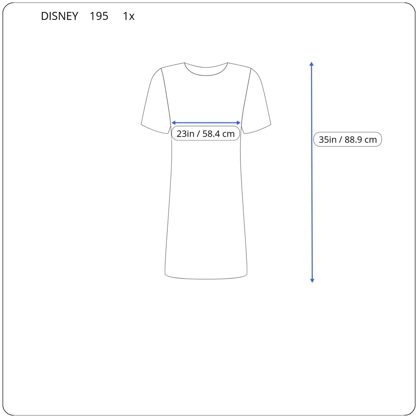 Disney Pixar Finding Dory Womens Pajama Top 1X Plus Gown Gray Cotton Blend Comfy