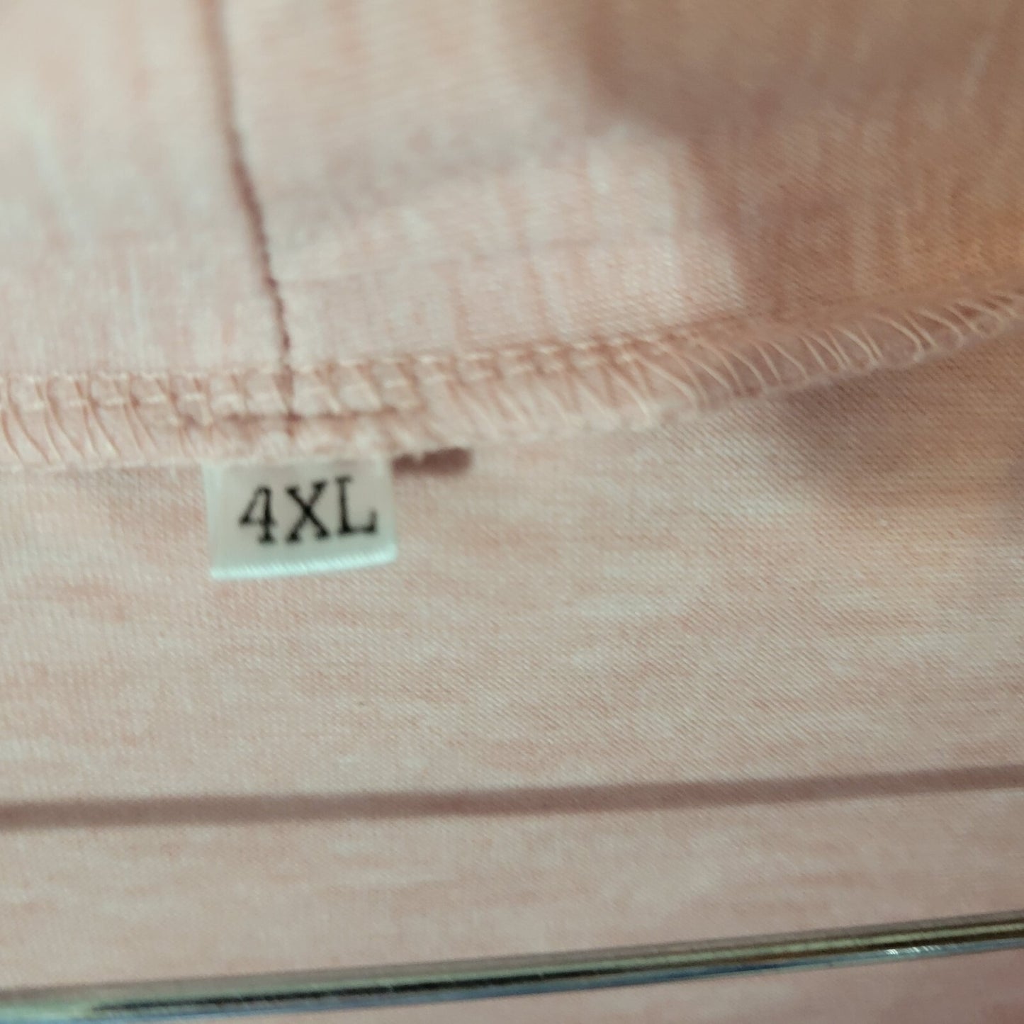 Womens Top 4XL Plus Long Sleeve Pale Pink Pullover Square Neck Poly Blend Draped
