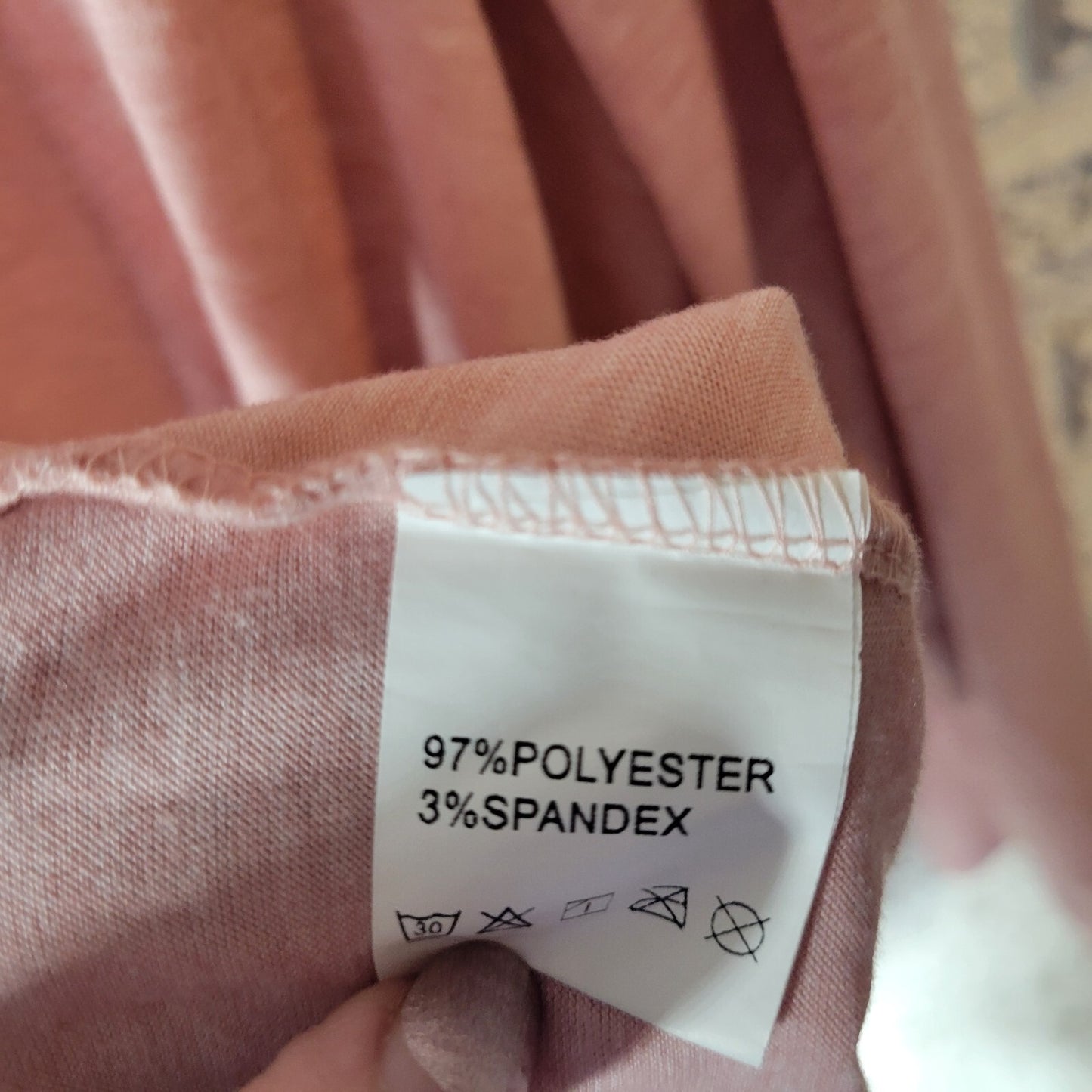 Womens Top 4XL Plus Long Sleeve Pale Pink Pullover Square Neck Poly Blend Draped