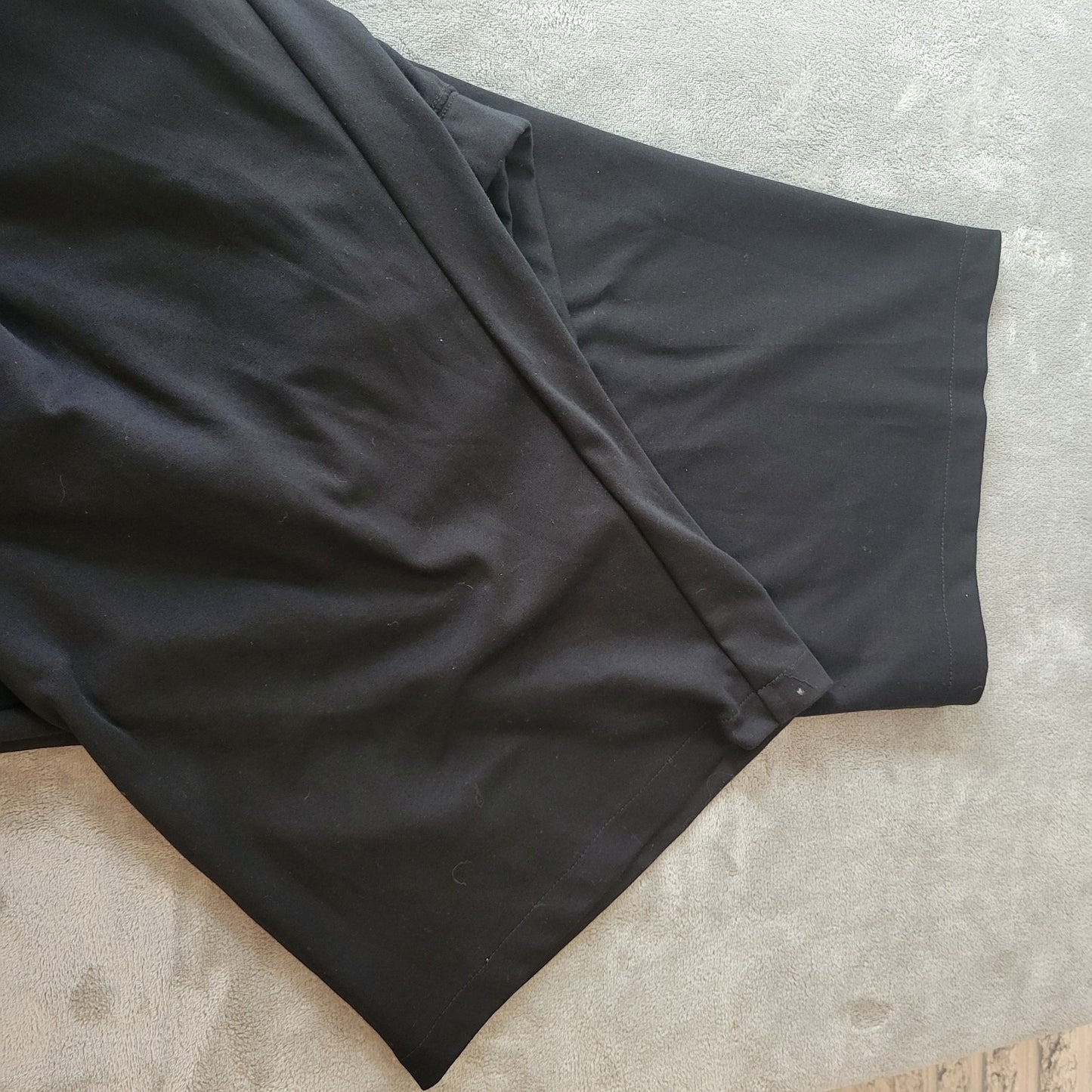 Woman Within Womens Pants 26W Plus Capri Pull On Pleated Black Poly Blend Pocket