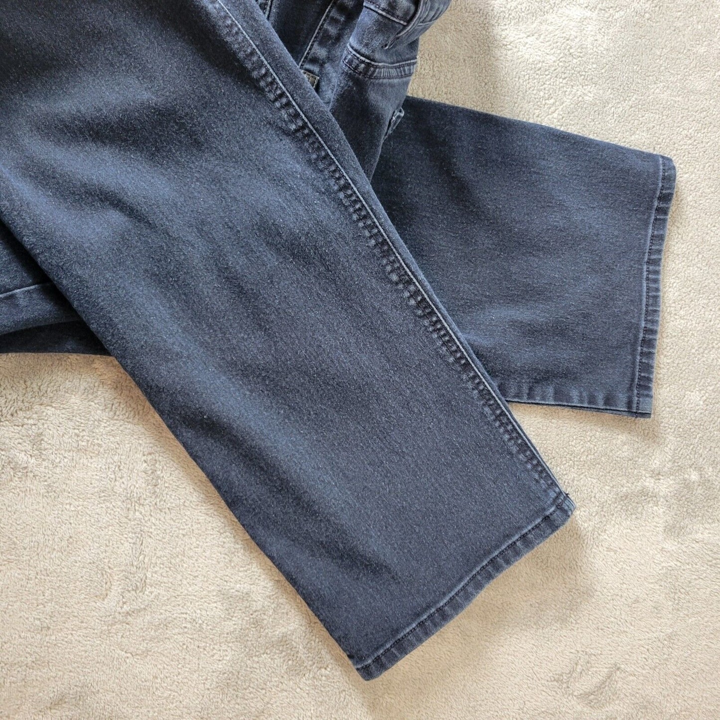 Jones New York Womens Jeans 18WS Gramercy Curvy Dark Blue Denim Zip Fly Straight