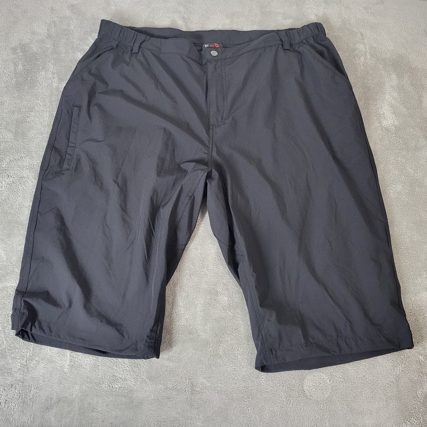 Baleaf Womens Shorts 2XL Plus Skimmer Black Zip Fly Lightweight Comfy Pockets