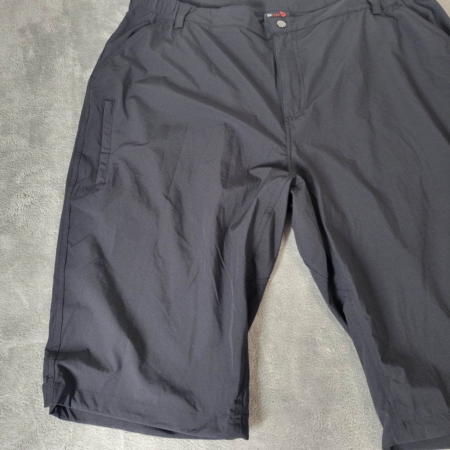 Baleaf Womens Shorts 2XL Plus Skimmer Black Zip Fly Lightweight Comfy Pockets