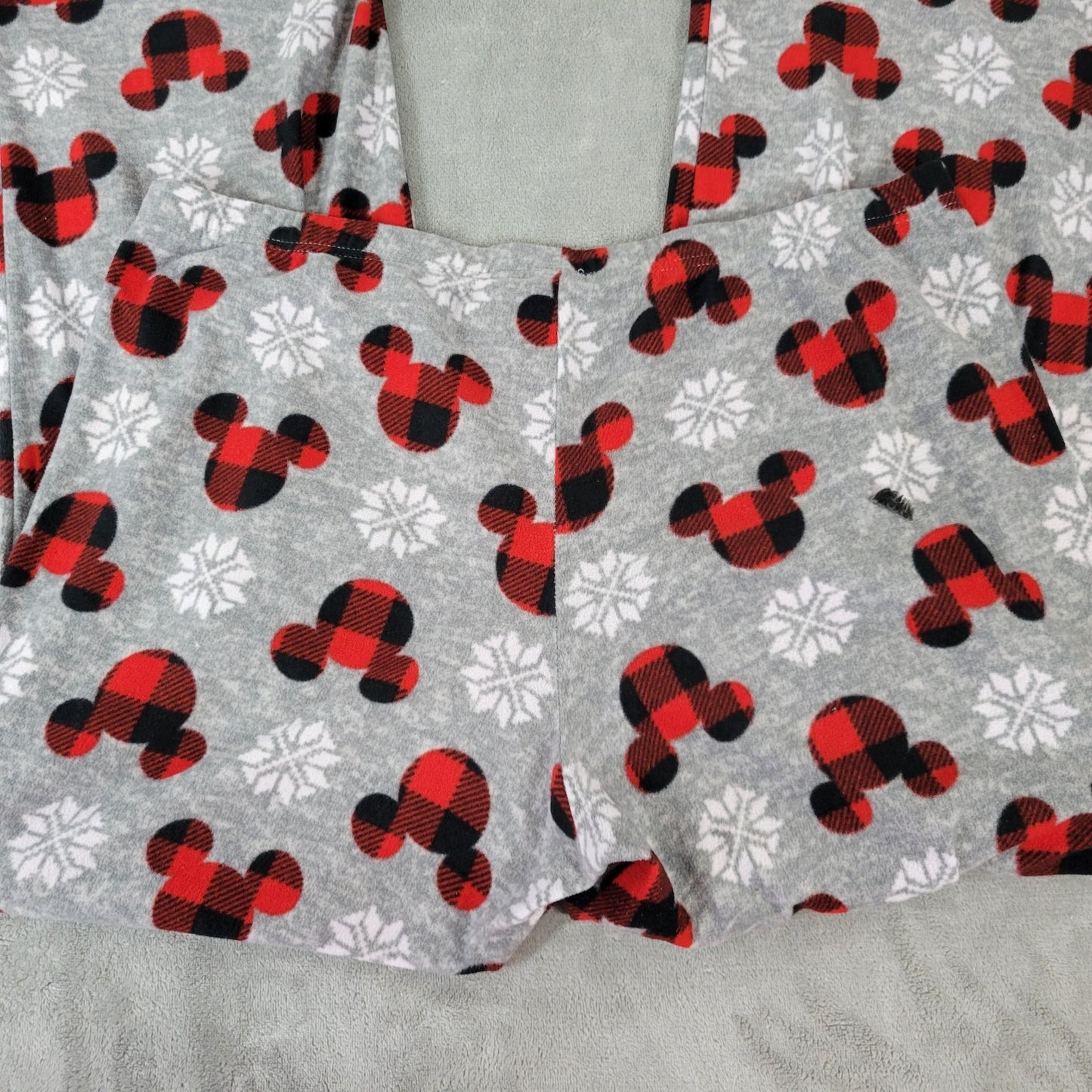 Disney Mickey Mouse Womens Pajama Pants XXL Plus Gray Fleece Lightweight Comfy