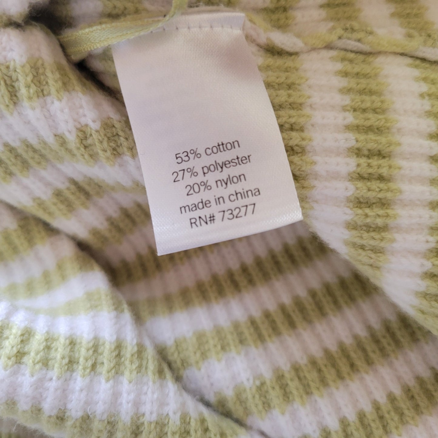 Sonoma Womens Sweater XXL Plus Long Sleeve Green Stripe Button Up Casual Comfy