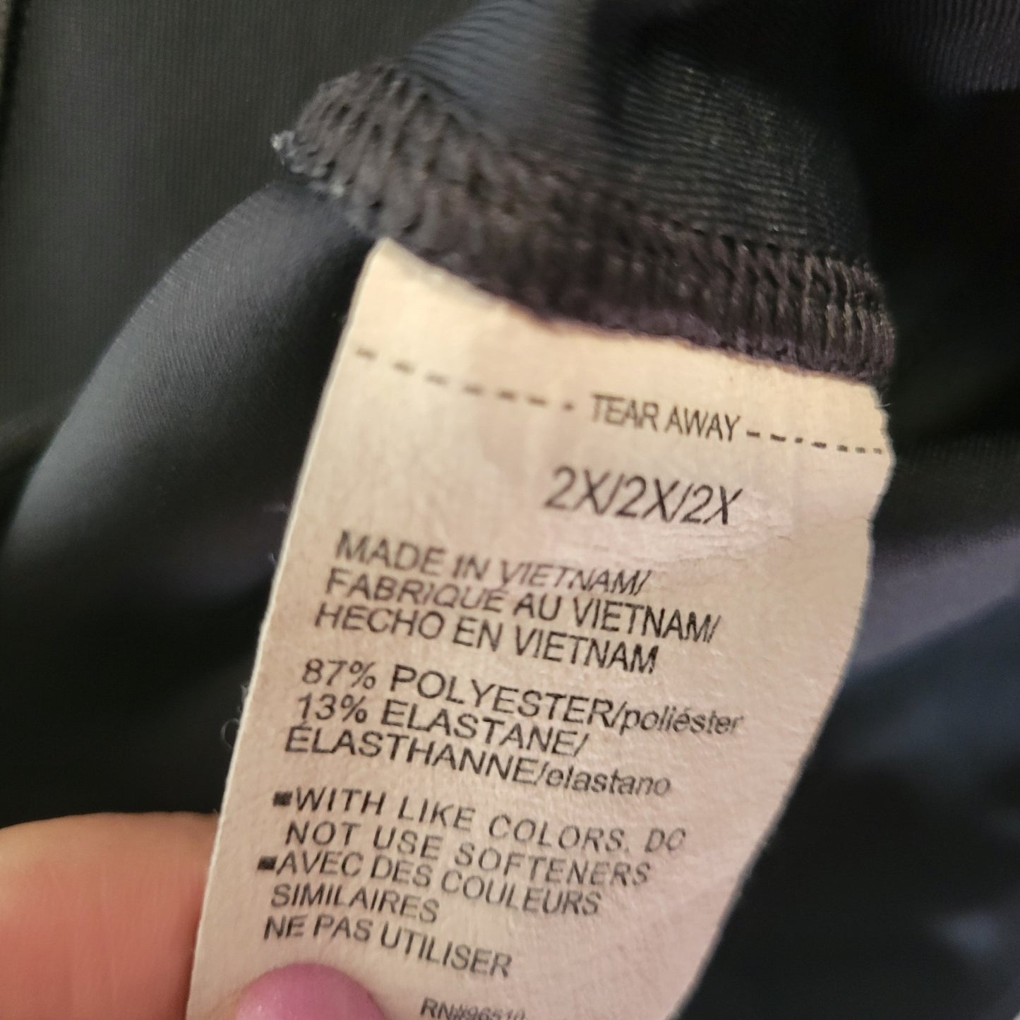 Hurley Womens Pants 2X Plus Leggings Capri Compression Black Lightweight Active