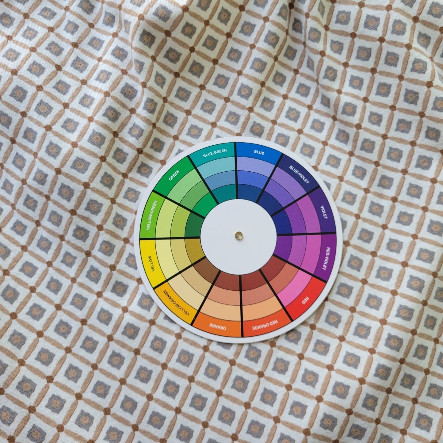 Croft Barrow Womens Top Extra Large XL Tee Long Sleeve Gray Tan Geometric Cotton