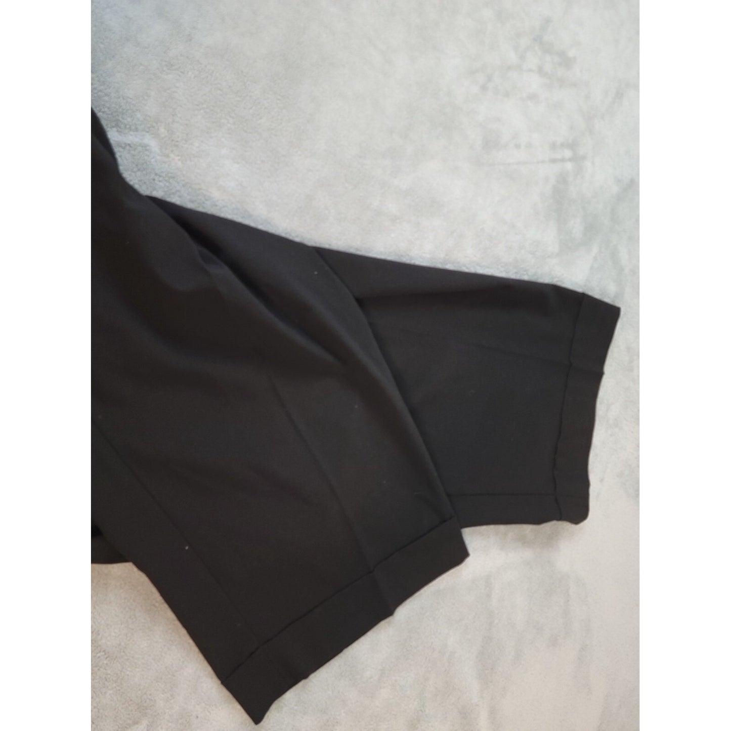 Dress Barn Womens Pants 20 Plus Capri Black Poly Blend Zip Fly Faux Wide Leg