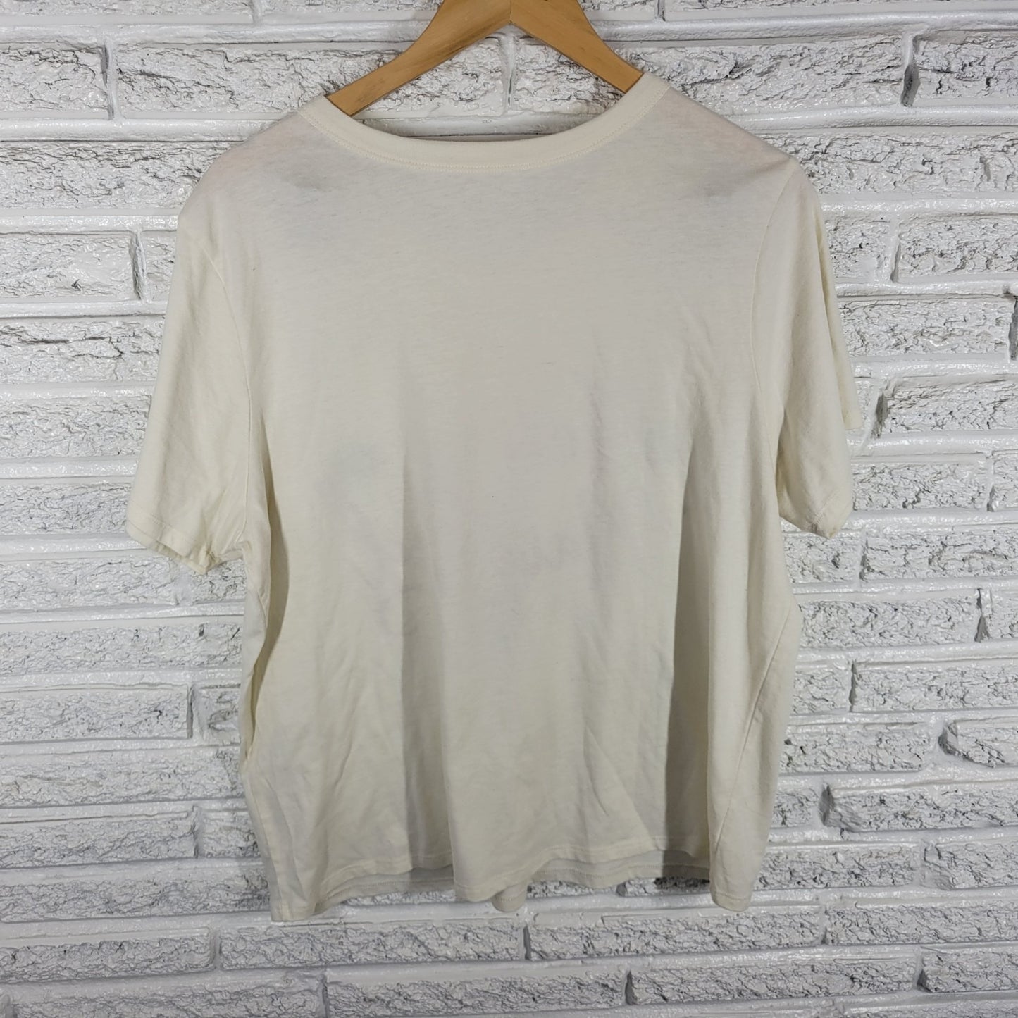 Christmas Zoe Liv Womens Top XXL Plus Tee White Feliz Navidad Cotton Blend Comfy