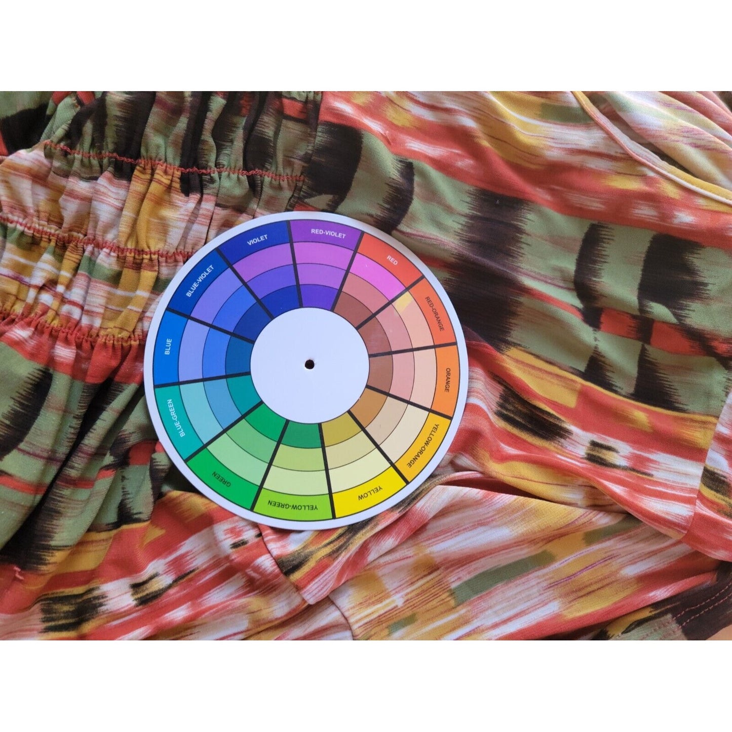 Olivia Paige Womens Top 2X Plus Tank Cinched Poly Blend Watercolor Poly Blend