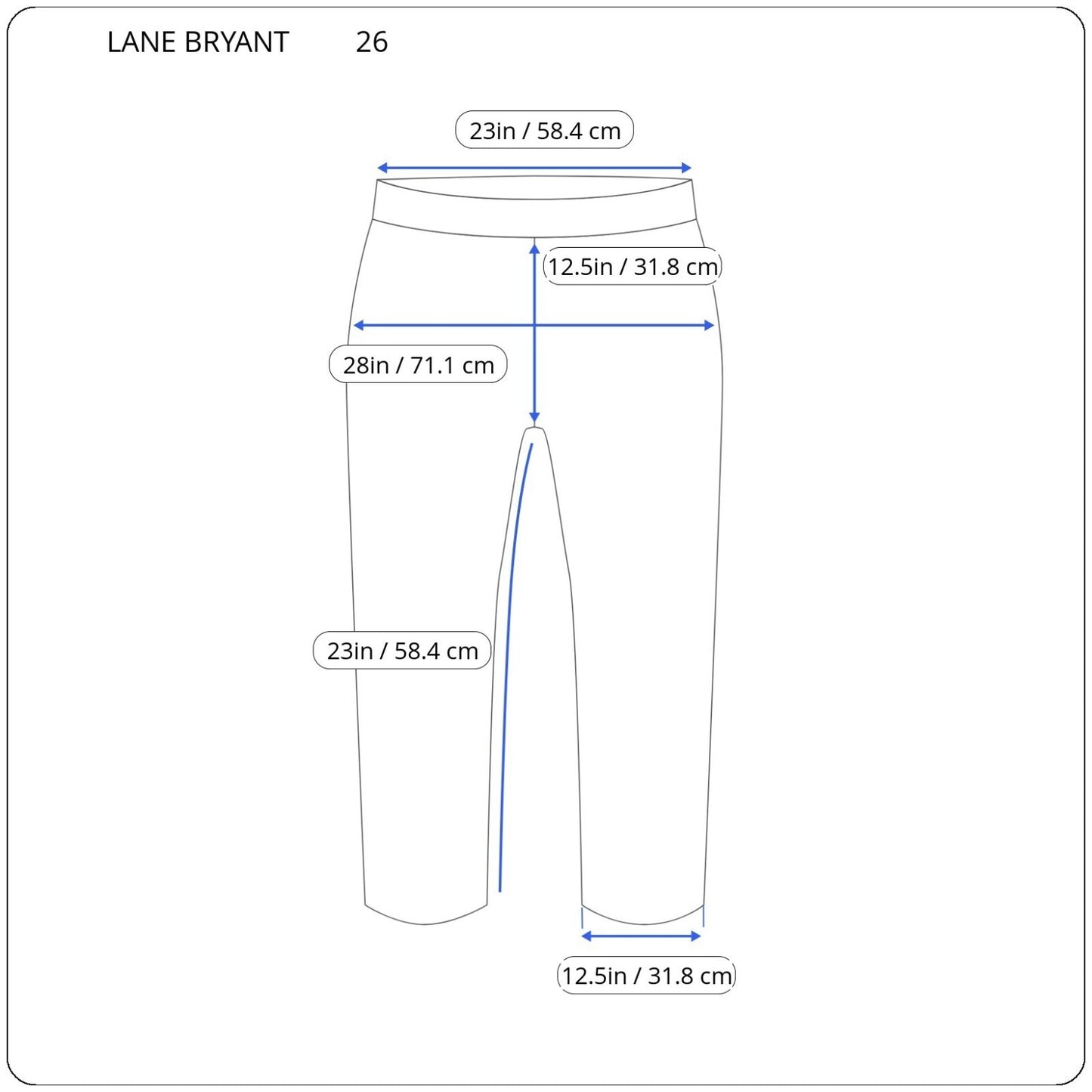 Lane Bryant Womens Pants 26 Plus Capri Black Zip Fly Sash Cuffed Poly Blend