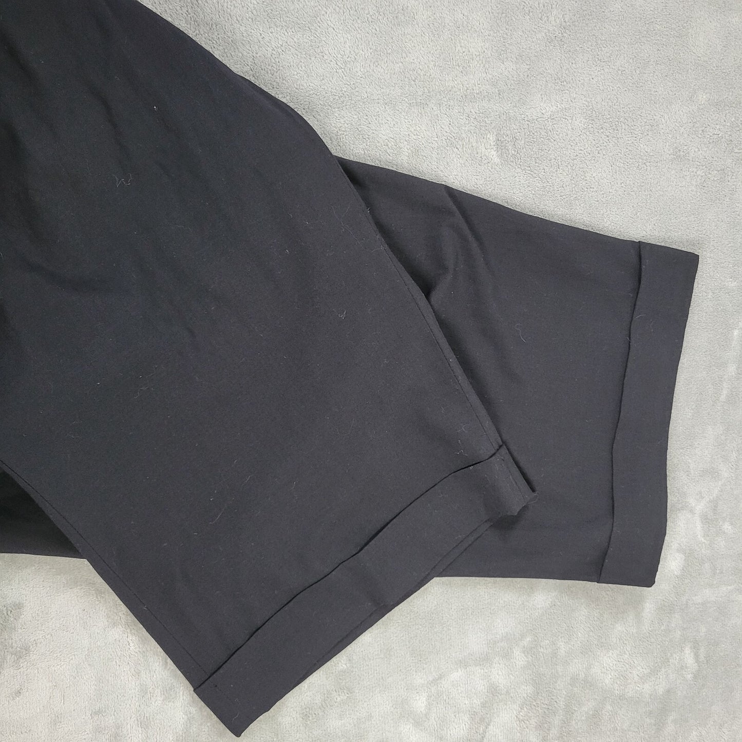 Lane Bryant Womens Pants 26 Plus Capri Black Zip Fly Sash Cuffed Poly Blend