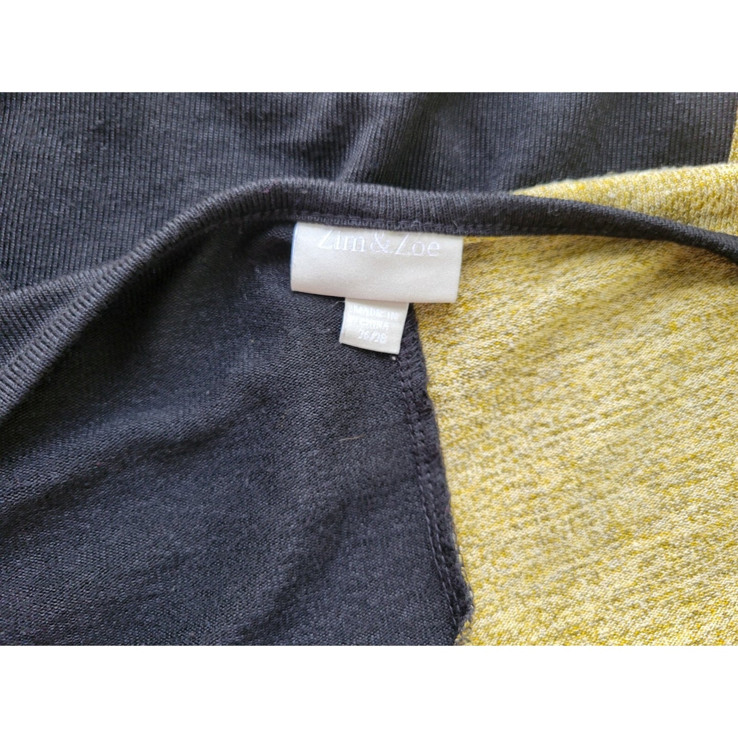 Zim Zoe Women Top 26 28 Plus Tunic Knit Tan Colorblock Long Sleeve Pockets