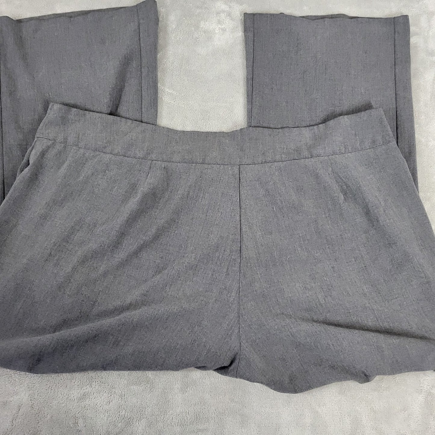 Sag Harbor Womens Pants 24W Plus Career Dress Zip Gray Poly Blend Office Comfy