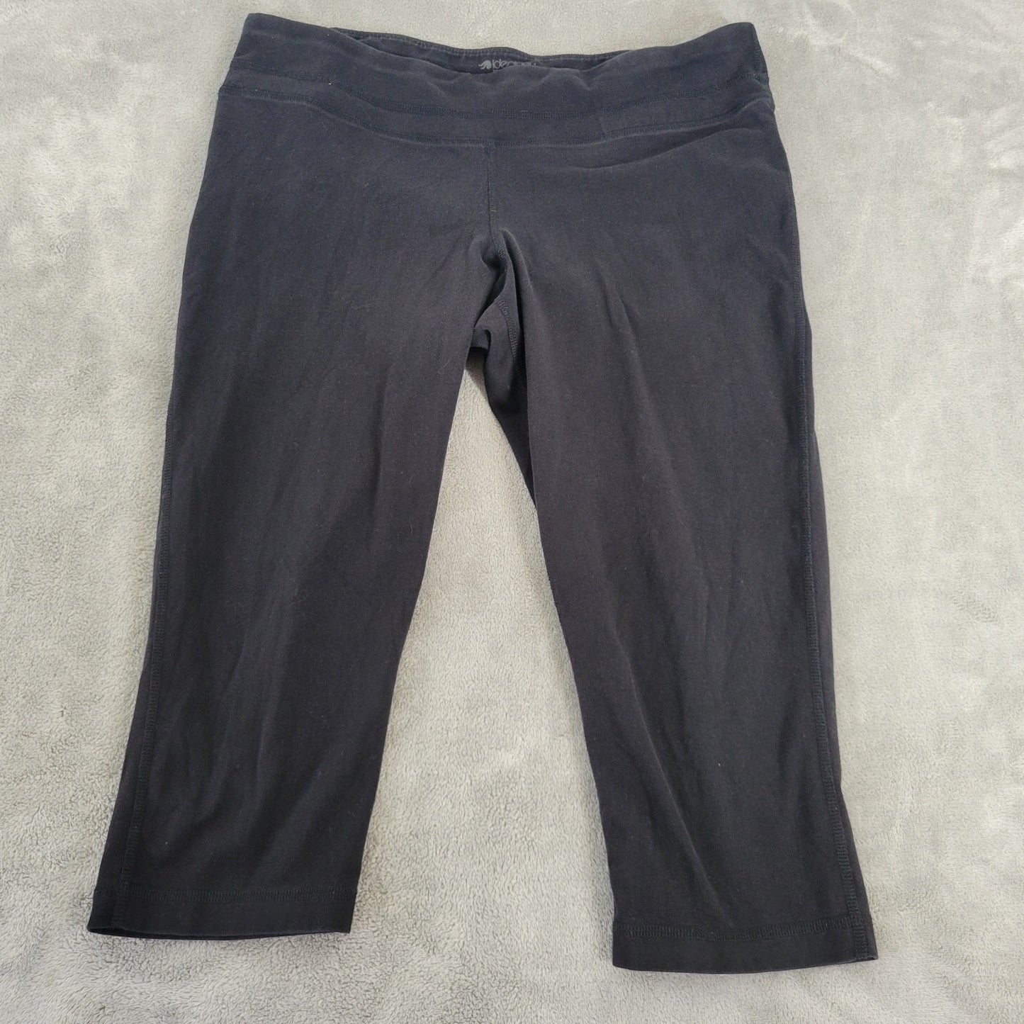 Ideology Womens Leggings Extra Large XL Pull On Black Cotton Blend Activewear