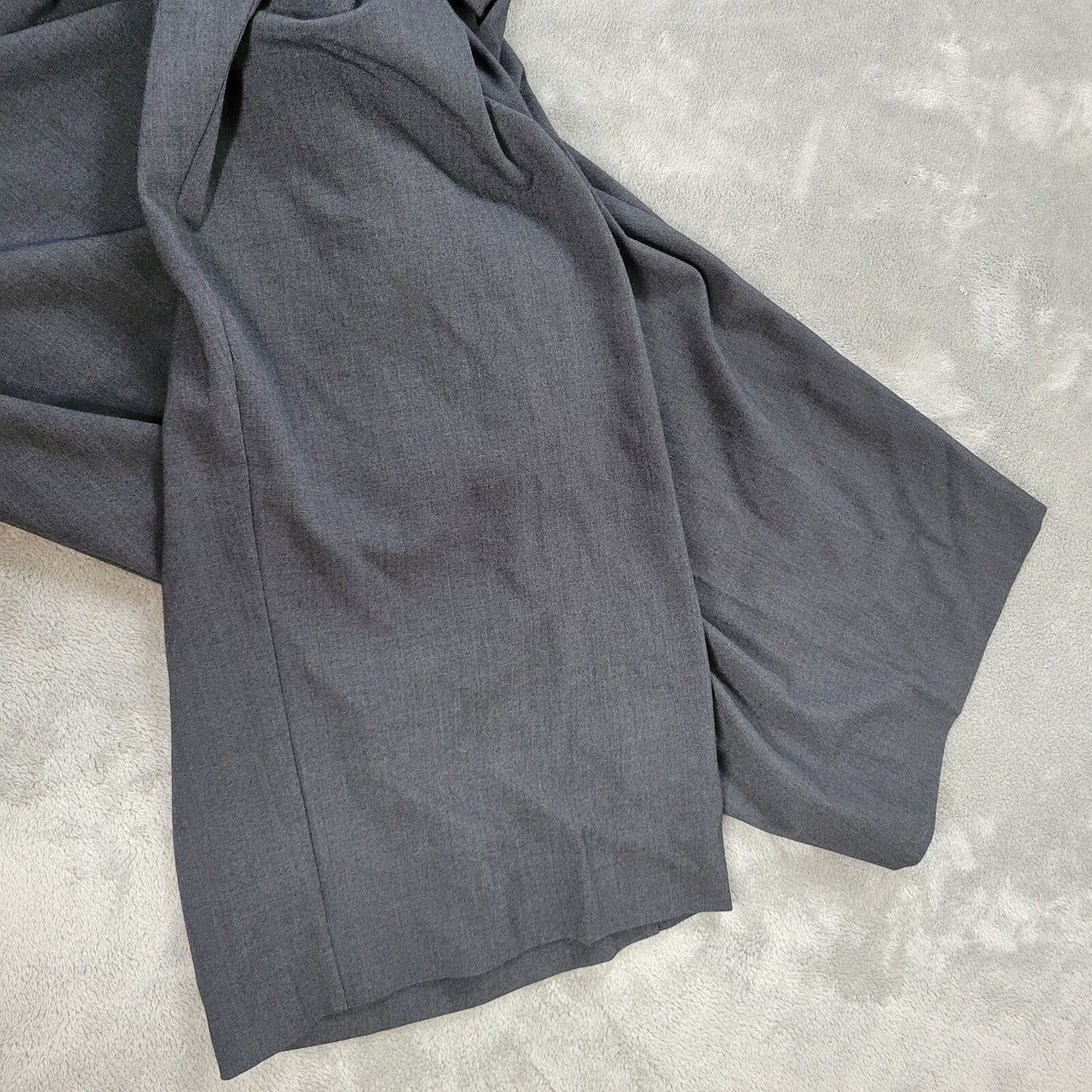 Catherines Womens Pants 4X Plus Refined Capri Pull On Gray Office Poly Blend