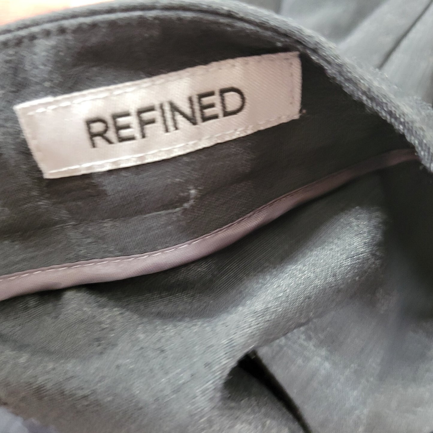 Catherines Womens Pants 4X Plus Refined Capri Pull On Gray Office Poly Blend