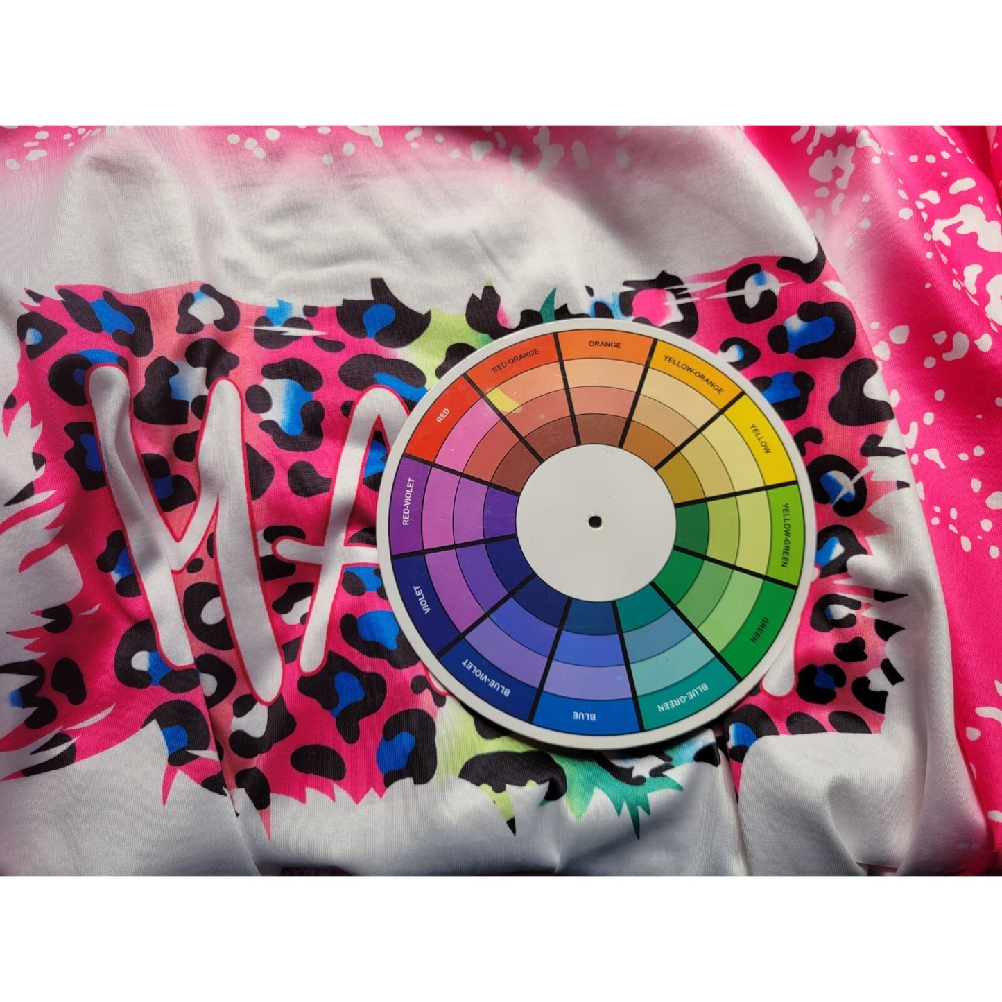 Shein Womens Top 5XL Plus Tee Short Sleeve Pink Animal Print Mama Mom Polyester