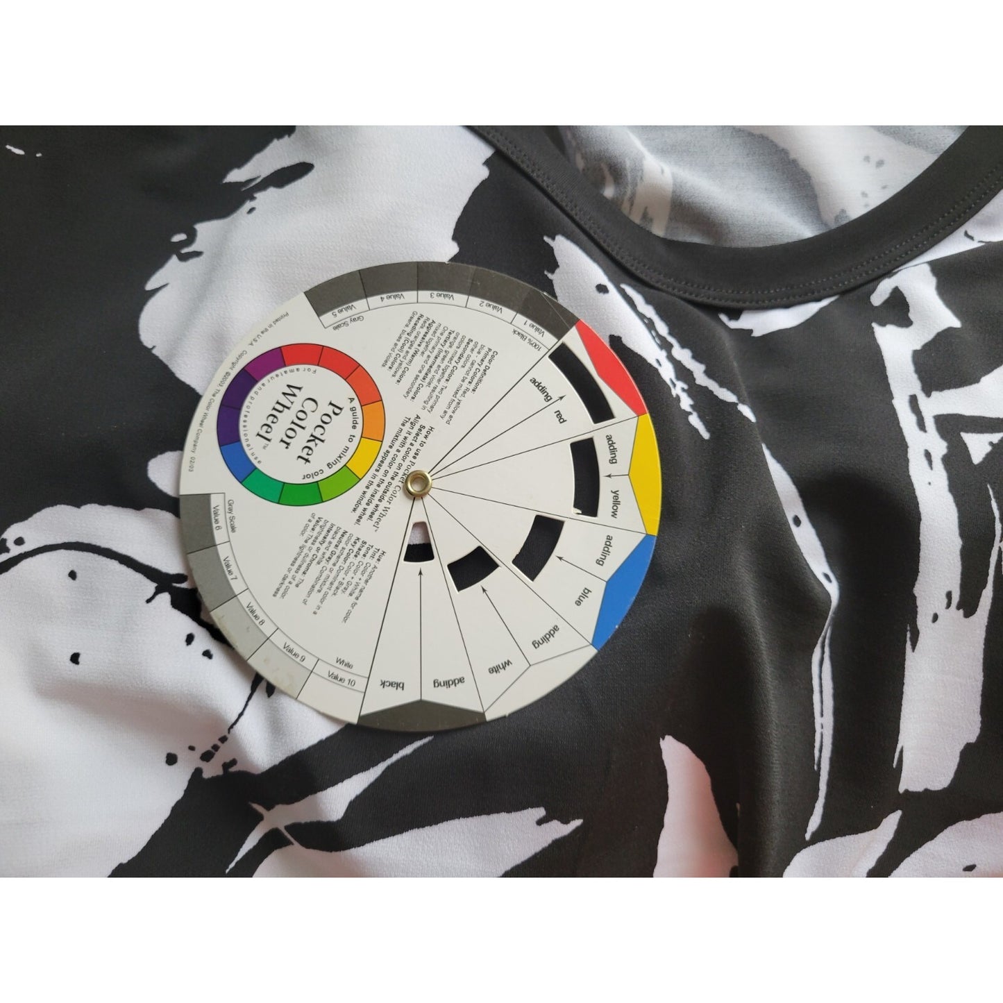 Avenue Womens Top 18 20 Plus Short Sleeve Asymmetric Black Watercolor Career