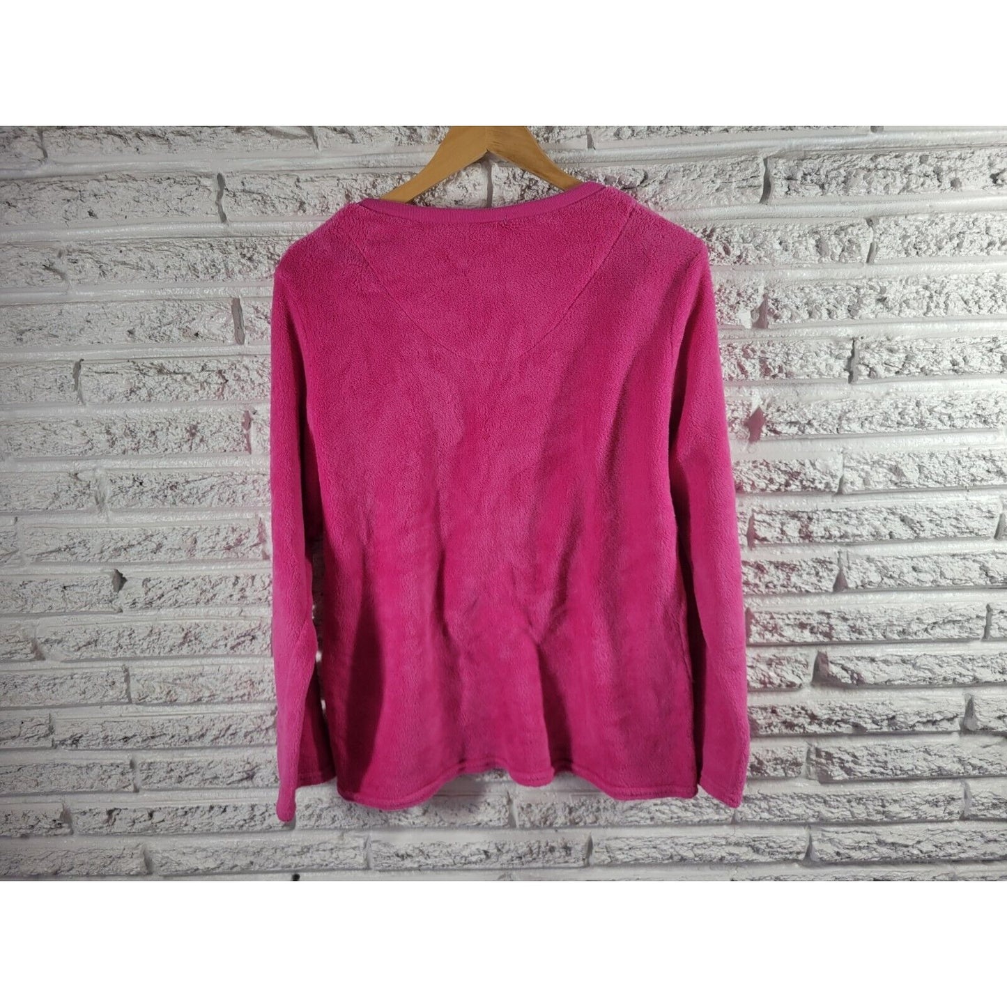 Disney Minnie Mouse Womens Pajamas Extra Large XL Top Fleece Morning Again Pink