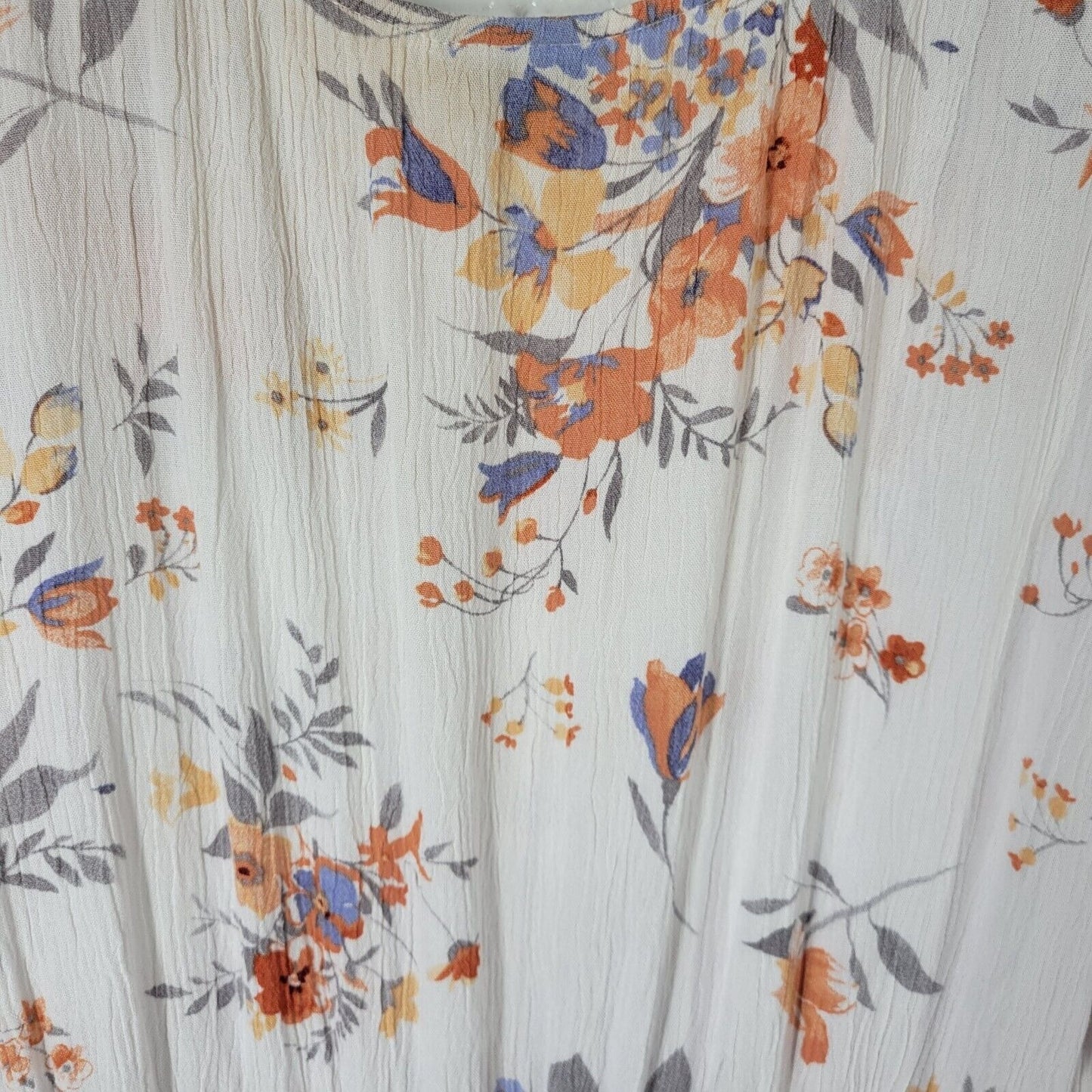 Torrid Womens Dress 1 1X Tied Cold Shoulder Orange Floral High Low Lightweight