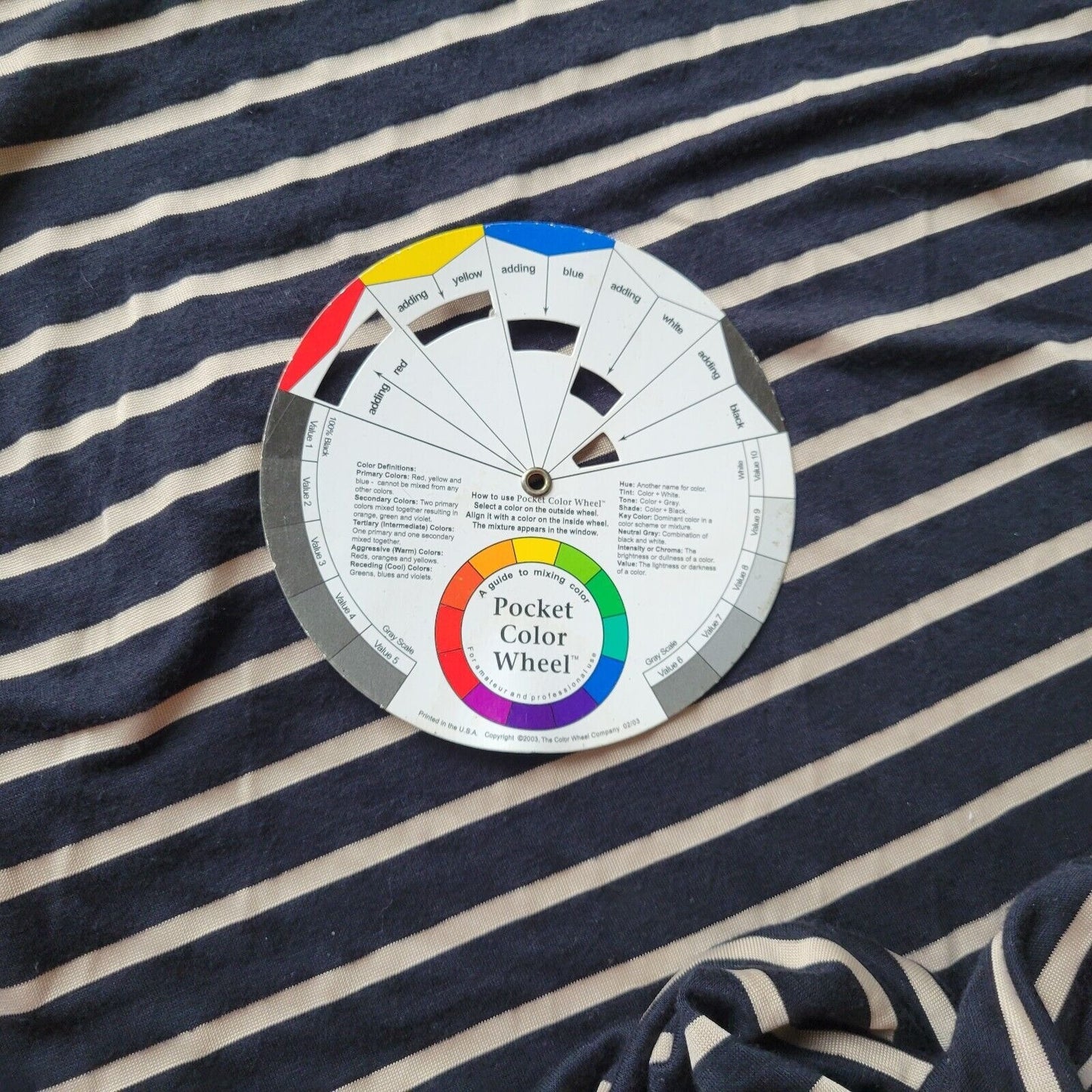 Rebecca Malone Women Top 2X Plus 3/4 Sleeve Zip Black Stripe Faux Pockets Casual