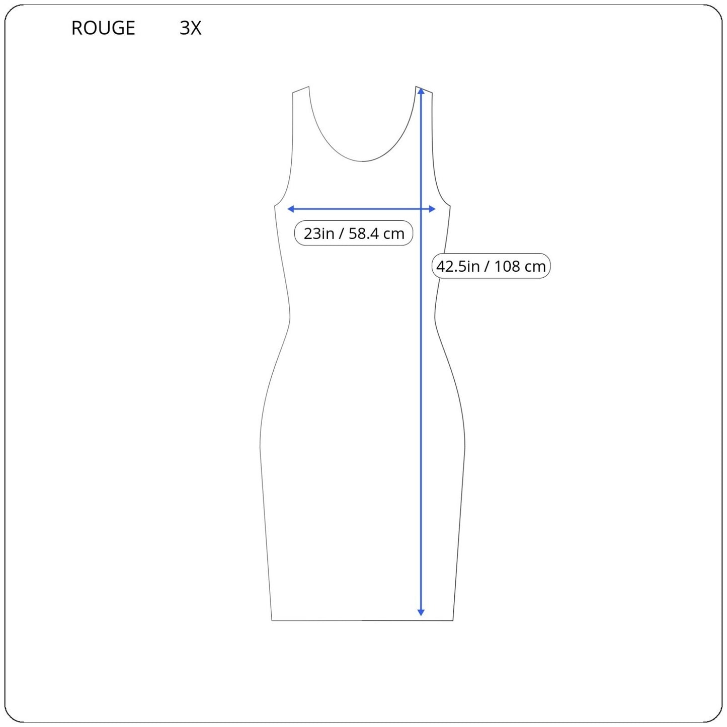 Rouge Women Dress 3X Tank Sleeveless Blue Green Geometric Lightweight Poly Blend