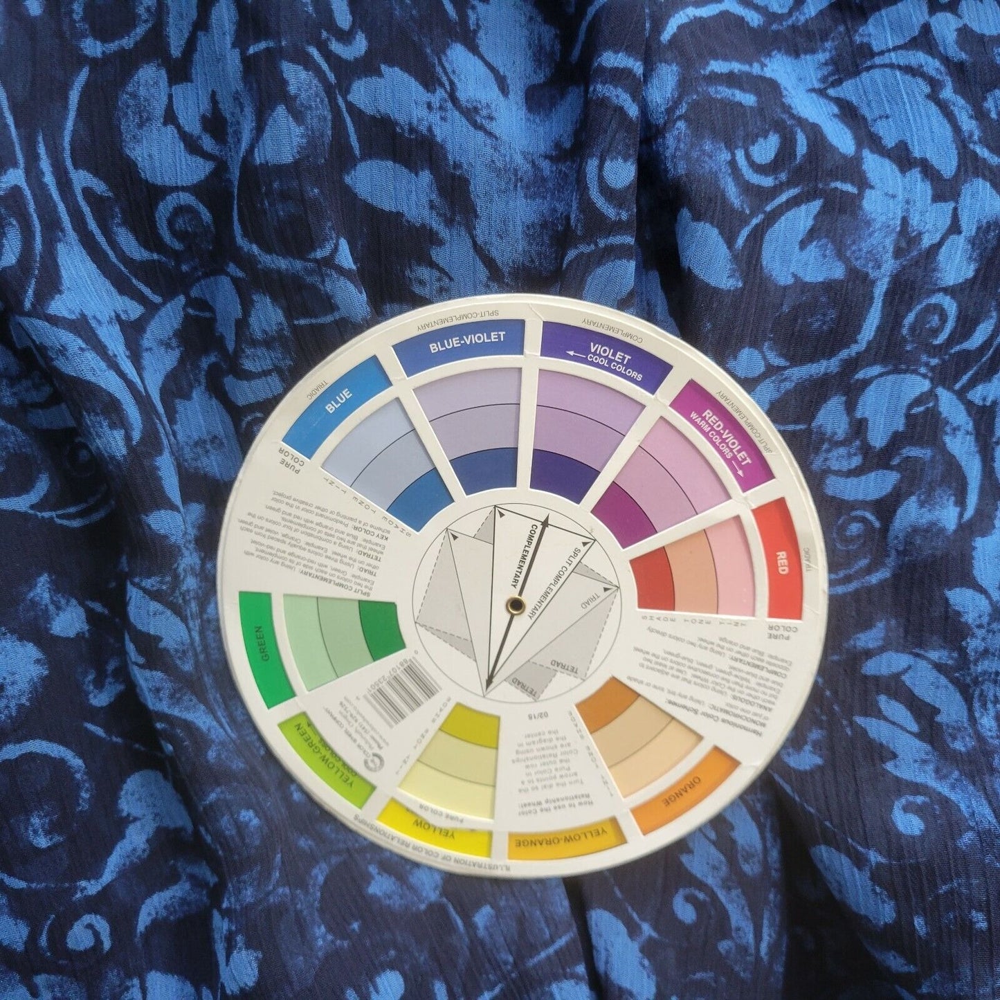 Catherines Womens Top 0X Plus Long Sleeve Blue Floral Sheer Crinkle Crepe Office