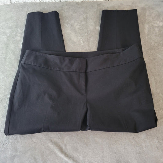 Alfani Womens Pants 24W Plus Straight Leg Black Cotton Blend Zip Fly Career